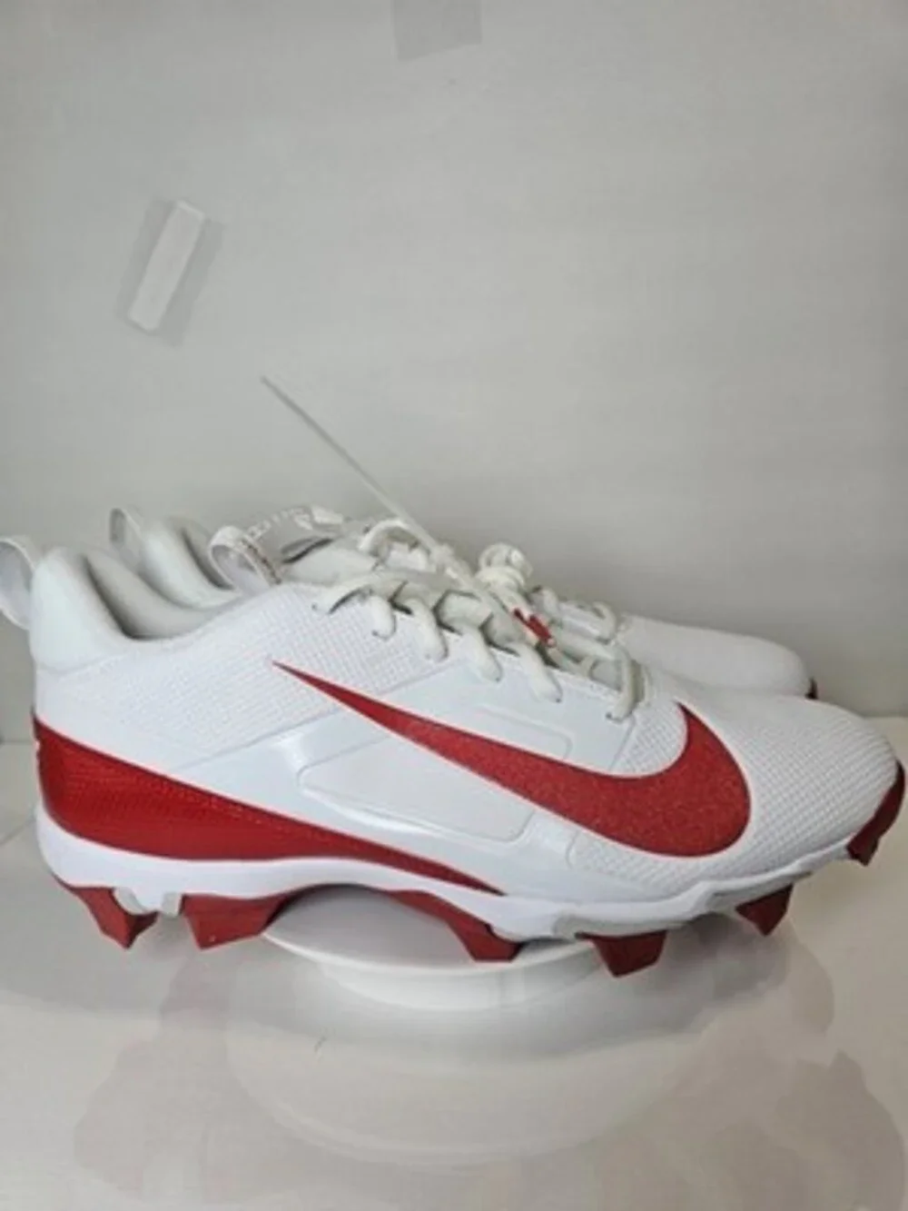 Nike Alpha Huarache 4 Elite Baseball Cleats White Red FN0028-102 Men's Size 11